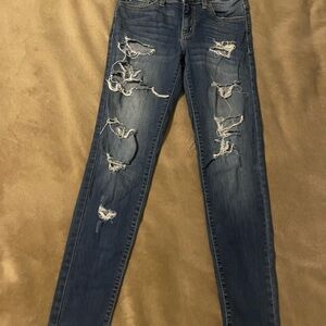 KanCan Ripped Dark Blue Skinny Jeans